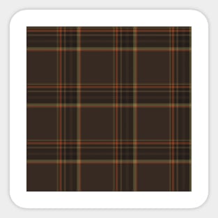 Brown Orange and yellow Tartan Plaid Pattern Sticker